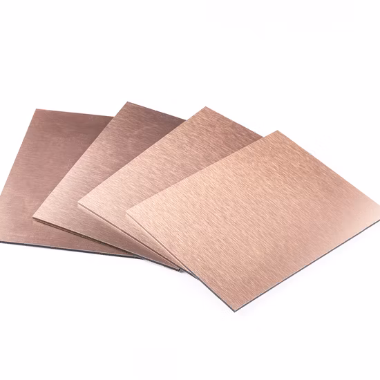 Silver Gold Golden Mirror Brush Brushed Hairline Aluminium Composite